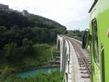 Bohinjska proga: železniční viadukt přes Soču u Solkanu/Solcana	3.7.2011	© Jiří Mazal