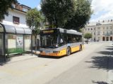 Gorizia: autobus Breda/Menarini přijel na lince 1 na konečnou u slovisnkého nádraží v pozadí- hranice vede prostředkem náměstí	3.7.2011	© Jiří Mazal