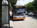 Gorizia: autobus MHD na lince 1 stojí na konečné u slovinského nádraží	3.7.2011	© Jan Přikryl