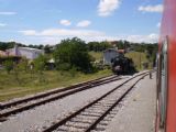 Bohinjska proga: odstavená ''Kriegslokomotive'' řady 33 JŽ na zhlaví stanice Štanjel	3.7.2011	© Jan Přikryl