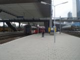 Rotterdam: celkový pohled na kolejiště hlavního nádraží s odjíždějícím vlakem Fyra do Bredy	. 17.8.2011	 © Jan Přikryl