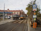 Budapešť: souprava českých tramvají typu T5C5 přijíždí do dočasné konečné linky 37 Élessarok	28.10.2011	 © Jan Přikryl