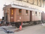 Budapešť: pouze šestimetrový vagón 3. třídy řady Ch 4616 z roku 1890 v parku železniční historie	28.10.2011	 © Jan Přikryl