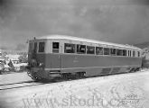 Zima 1934/35 - západní Čechy: ''modrý šíp'' na trati © archiv Škoda Plzeň