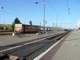 Hidasnémeti: celkový pohled na kolejiště nádraží- motorák v popředí pojede za chvíli do Abaújszántó	. 28.9.2011	. © Tomáš Kraus