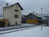 13.01.2012 - Hořovice: čerstvě zasněžená stanice (foto z R 756) © PhDr. Zbyněk Zlinský