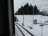 13.01.2012 - úsek Hořovice - Cerhovice: výjezd z tunelu Osek (foto z R 756) © PhDr. Zbyněk Zlinský