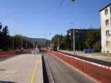 Miskolc: dočasná konečná tramvajové linky 1V Diósgyöri gymnázium je už po rekonstrukci	1.10.2011	. © Jan Přikryl