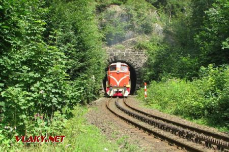 06.08.2011 - Tanvald: 715.003-0 (T 426.003) na postrku Os 25489 ''Zubačka 2011'' v portálu tanvaldského tunelu © PhDr. Zbyněk Zlinský