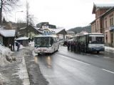 25.02.2012 - Tanvald: NAD za Os 16213 do Harrachova - jeden z autobusů vyjíždí na Krkonošskou ulici © PhDr. Zbyněk Zlinský