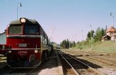 Pohľad na mohutný sovietsky stroj v čele historického vlaku. 1.5.2007. © Marek Rychnavský