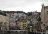 Pohľad na vychytenú kúpeľnú časť, Karlovy Vary , 08.04.2012 © Róbert Žilka