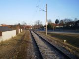 Poslední metry bývalé tramvaje Vídeň- Bratislava za železniční stanicí Wolfsthal	3.3.2012	Jan Přikryl