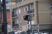 Řím: výhybková signalizace na tramvajové konečné Togliatti	4.3.2012	 © Lukáš Uhlíř