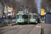 Řím: potkávání tramvají typu Stanga z konce 40. let na konečné linky 14 Togliatti	4.3.2012	 © Lukáš Uhlíř