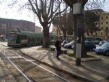 Řím: tramvaje různých generací na linkách 5 a 14 projely uzlem u brány Porta Maggiore a míří k nádraží Termini	4.3.2012	 © Jan Přikryl