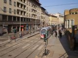 Florencie: tramvaj typu Sirius od Ansaldo-Bredy stojí na konečné jediné tramvajové linky u nádraží	7.3.2012	 © Jan Přikryl