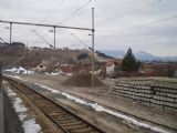 Pražce a štěrk, připravené na modernizaci tratě mezi Konjicem a Jablanicí ve stanici Čelebići	9.3.2012	 © Jan Přikryl