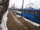 Sarajevo: dlouhá řada odstavených tramvají původem z Amsterdamu u plotu vozovny	9.3.2012	 © Jan Přikryl