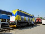 19.06.2012 - Czech Raildays Ostrava: lokomotiva 720.595-8 prezentuje historii společnosti AWT, a.s. © Karel Furiš