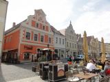 Cottbus/Chośebuz: vznosné měšťanské domy na centrálním náměstí Altmarkt/Stare wiki	. 19.4.2012 © 	Jiří Mazal