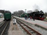 Osobní vlak z Göhren právě dojel do stanice Binz Lokalbahnhof	. 20.4.2012 © 	Aleš Svoboda