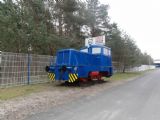 Prora: posunovací lokomotiva z lokomotivky Babelsberg (r.v. 1959) zdraví návštěvníky u vstupu do dopravního muzea	. 20.4.2012 © 	Jiří Mazal