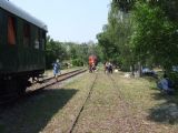 Odomykanie výkoľajky počas obiehania v Radošine; 7.7.2012, © Ladislav Hruškovič