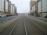 Rostock: tramvajová trať na okraji historického centra u zastávky Lange Strasse	. 21.4.2012 © 	Jan Přikryl