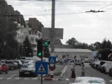 Inteligentné semafory ukazujúce zostávajúci čas aktuálnej ''návesti'', Târgu Jiu, 09.05.2012 © Róbert Žilka