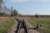 Központi főmajor - odbočná výhybka (vľavo smer Táskai elágazás, vpravo smer Somogyszentpál). 28.3.2012 © Bc. Jozef Gulík