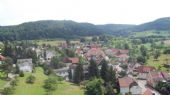 Wutachtalbahn: pohled z viaduktu na zástavbu vesnice Epfenhofen	4.7.2012	 © Jan Přikryl