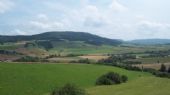 Wutachtalbahn: pohled na městečko Fützen a švýcarskou hranici od ústí tunelu am Achdorfer Weg	4.7.2012	 © Jan Přikryl