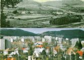 1900 - 2000 - pohled na Rožnov pod Radhoštěm; sbírka Jiří Valenta