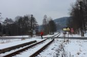 19.01.2013 - Peklo nad Zdobnicí: na zastávku přichází poslední, čtvrtý cestující © PhDr. Zbyněk Zlinský