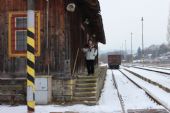 19.01.2013 - Vamberk: Karel hodlá dokumentovat příjezd vlaku s nadhledem © PhDr. Zbyněk Zlinský