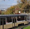 20.09.2012 - Moskva: tramvaj typu KTM 19, nejčastější typ tramvaje v Moskvě, tvořící téměř polovinu vypravení © Lukáš Uhlíř