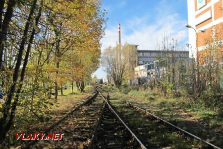 03.11.2012 - Rožnov p.R.: bývalá vlečka Dřevoskladu, výhybka napojení na traťovou kolej č.1 © Stanislav Plachý