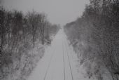 23.02.2013 - Střelice dolní: pohled ze silničního nadjezdu směr Střelice © Radek Hořínek