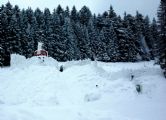 Snežný hrad v lyžiarskom stredisku Gugel, 21.2. 2013, Mlynky, © O. Krajňák