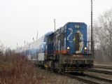 8.3.2013 - Ostrava-Vítkovice: souprava 740 880-0 a 471 083-6 odjíždí po vlečce Vítkovic © Karel Furiš