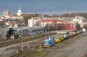 13.4.2013 - žst. Kroměříž: ranní momentka výstavy lokomotiv © Aleš Krška