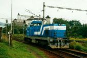 736 001-9 zachádza do depa vo Zvolene.   5.9.2001,  Zvolen, © Ondrej Krajňák