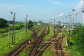 Celkový pohľad na stanicu z barčianskeho zhlavia, 29.05.2013,  Haniska pri Košiciach, ©  Ondrej Krajňák