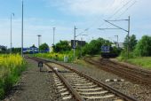 Vlečková koľaj do plynární krytá výkoľajkou, 29.05.2013,  Haniska pri Košiciach - ŠRT,  ©  Ondrej Krajňák