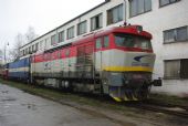 751 034-0 v depe, 10.04.2013,  Haniska pri Košiciach - ŠRT,  ©  Ondrej Krajňák