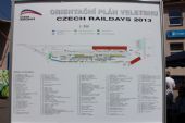 18.06.2013 - Czech Raildays Ostrava: orientační plán a seznam vystavovatelů u vchodu na výstaviště © PhDr. Zbyněk Zlinský