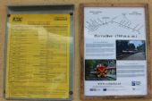 06.07.2013 - Harrachov: informace pro cestující i zájemce o železniční historii na zdi čekárny © PhDr. Zbyněk Zlinský