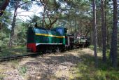 09.07.2013 - Hel: Vlak asi v polovici svojej 300 m cesty od stanice Hel-Bruno © Lukáš Holeš