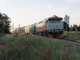 16.08.2013 - Kroměříž: posun se soupravou na zborovickém zhlaví, T 478.1010 + 3 vozy Bt-k © Stanislav Plachý